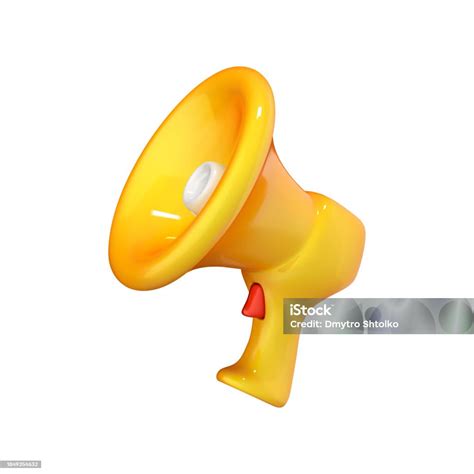 3d Cartoon Megaphone Loudspeaker Symbols Speaker Social Media Advertising And Promotion Vector