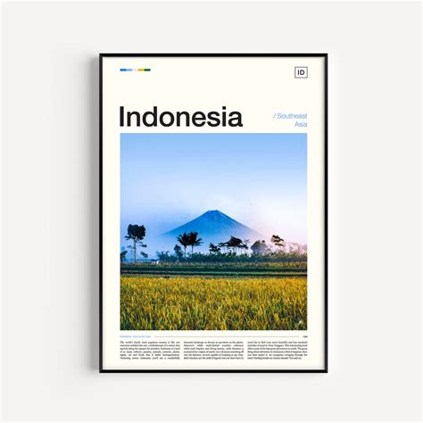 Indonesia Print Indonesia Wall Art Indonesia Poster Etsy