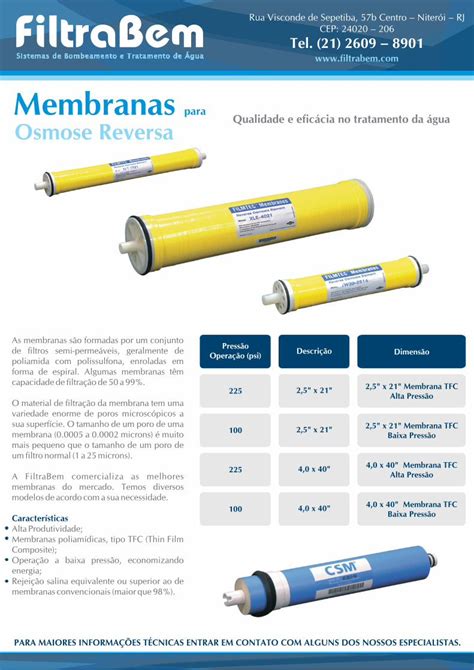 Pdf Membranas Automa O Osmose Reversa Osmose Reversa Qualidade