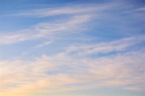 Blue Sky with High Clouds at Sunrise Stock Image - Image of fantasy ...