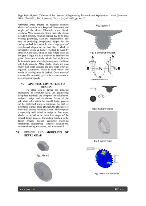 Design Modeling Application And Analysis Of Bevel Gears Pdf