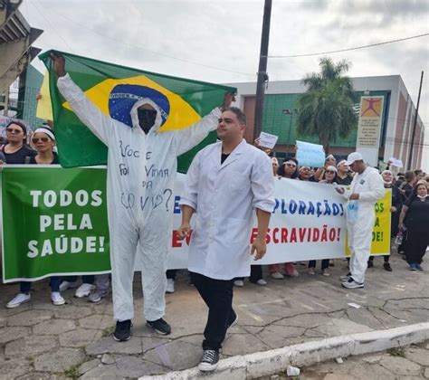 Enfermeiros E Técnicos Fazem Protesto Em Manaus Contra Suspensão De Reajuste Do Piso Salarial