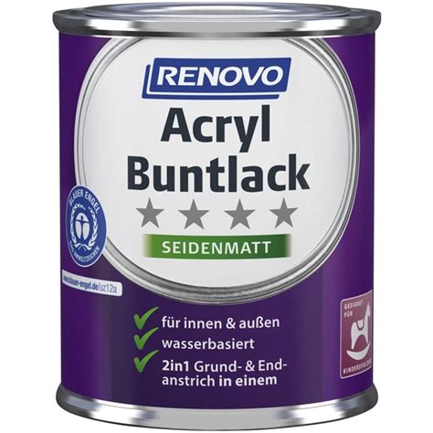 Renovo Acryl Buntlack Silbergrau Ral Seidenmatt L Hagebau De