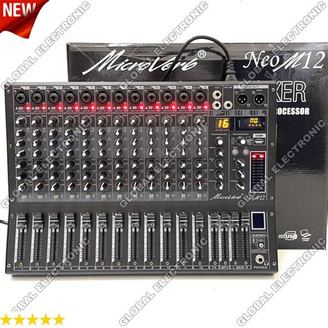 Mixer Audio Microverb Neo M8 Neo M12 Mixer 8 Channel 12 Channel Neo