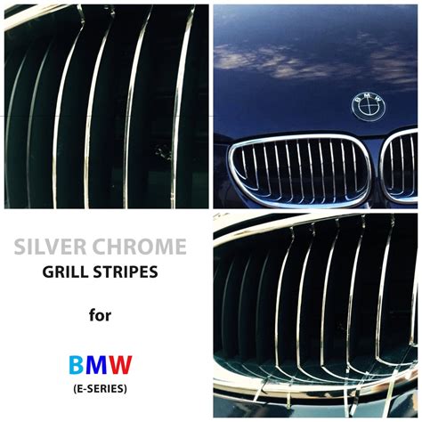 Bmw Kidney Grill Grille Stripes Silver Chrome M Sport Sticker