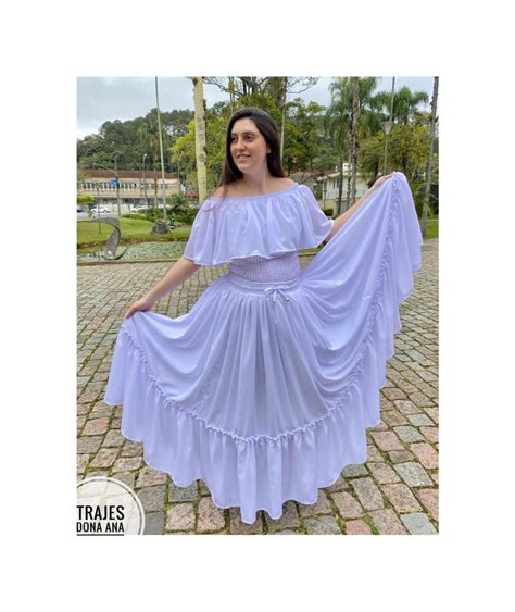 Saia De Umbanda Branca De Crepe Bubble Trajes Dona Ana