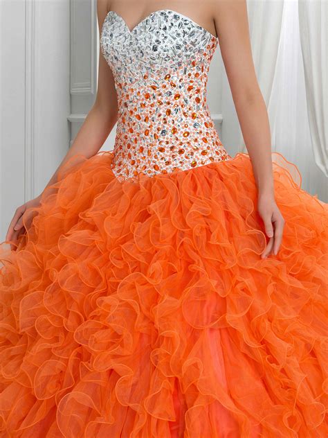 Ericdress Sweetheart Crystal Ruffles Ball Gown Quinceanera Dress With