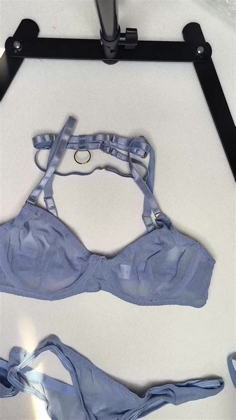 Wholesale See Through Erotic Lingerie Mesh Lace Underwear Set Underwire