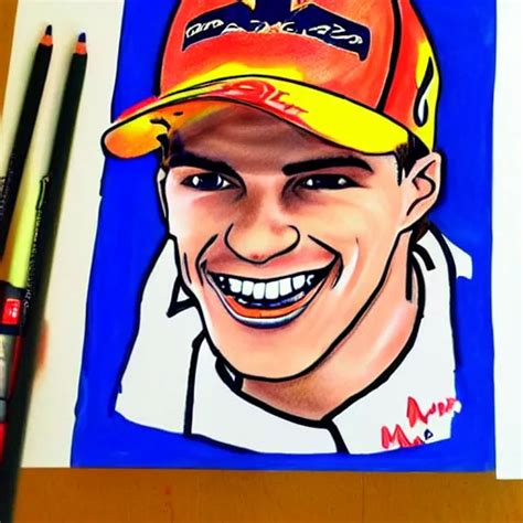 A Badly Drawn Picture Of Max Verstappen Caricature Stable Diffusion