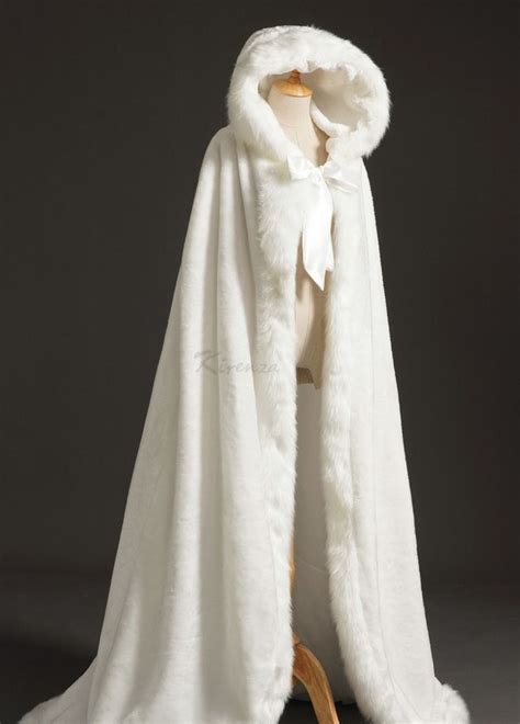 White Cloak White Cape White Fur Ivory White Faux Fur Wedding Cape