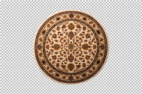 Premium PSD Round Area Rug Isolated On Transparent Background