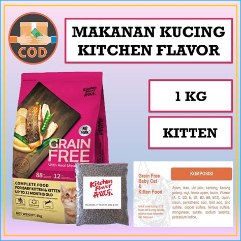 Jual Makanan Kucing KF Kitten 1kg Repack Kitchen Flavor Kitten 1kg