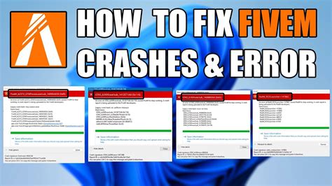 Fivem How To Fix All Crashes And Errors On Fivem Still Working