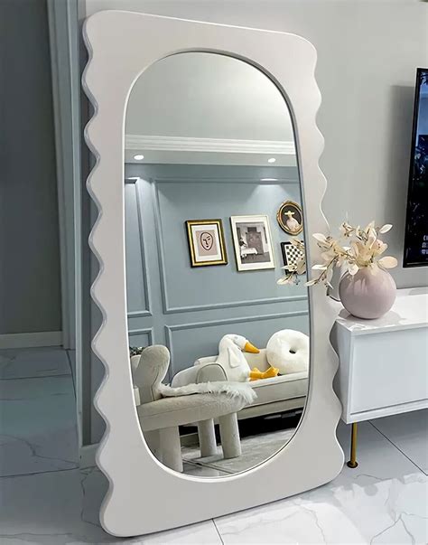 Full Length Wiggle Mirror Decorative Floor Mirror Wavy Etsy