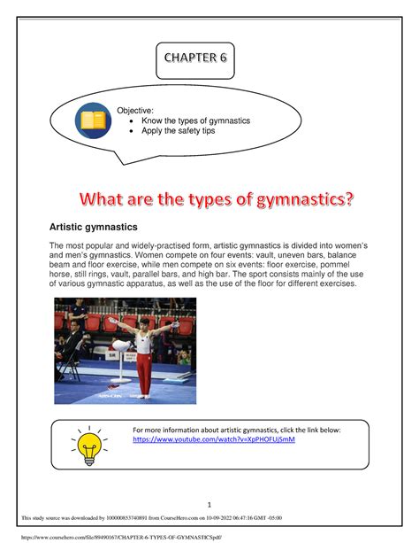 Chapter 6 Types OF Gymnastics 1 Artistic Gymnastics The Most Popular