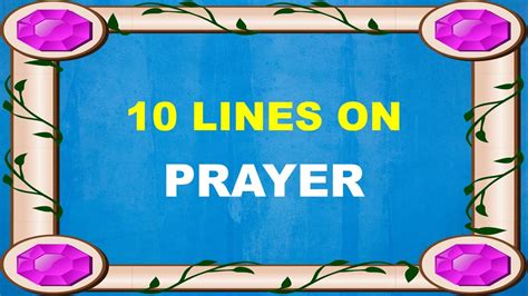 10 Lines On Prayer In English Few Lines On Prayer Youtube