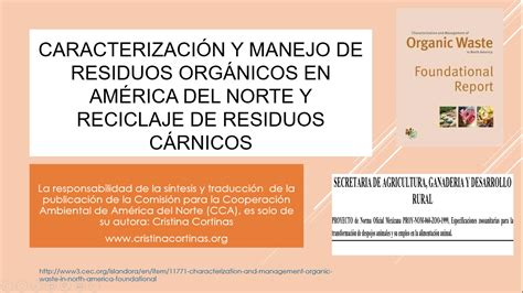 Caracterizaci N Y Manejo De Residuos Org Nicos En Am Rica Del Norte Y