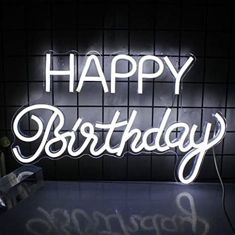 Large Happy Birthday Neon Signs For Wall Decor LED Birthday Neon Sign