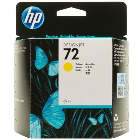 NEW HP 72 Yellow Ink Cartridge C9400A 69ml GENUINE EBay