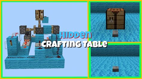 How To Make A Hidden Crafting Table Minecraft Youtube