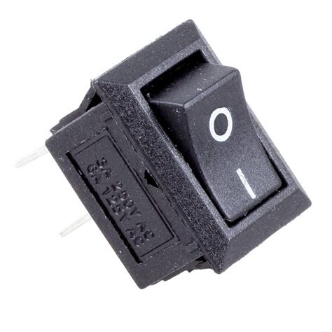 Interruttore Pulsante NERO On Off Switch 12V Small Black 2 Pin 3A 2