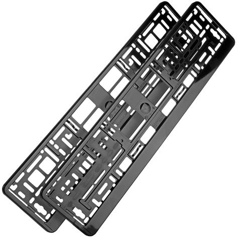 Metalizowane Czarne Ramki Pod Tablice Rejestracyjne Komplet Ramek 2 Szt