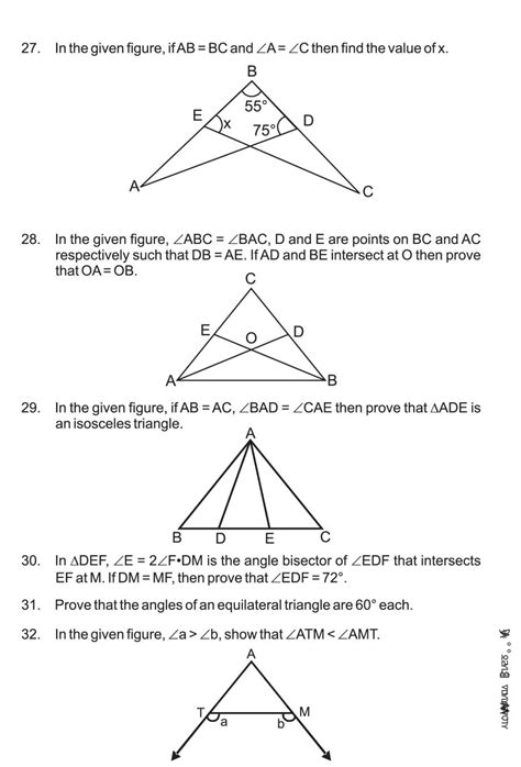 Class Maths Notes For Triangles Pdf Study Material Aglasem