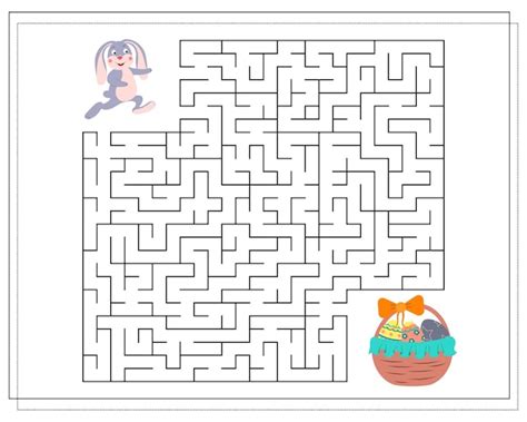 Le jeu de logique pour enfants passe par le labyrinthe Aide le lièvre à