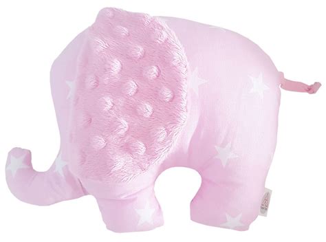 Pink stuffed elephant toy/pillow - Teepee Tots