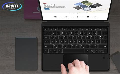 ROOFEI Surface Pro 8 X Hülle mit Tastatur QWERTZ