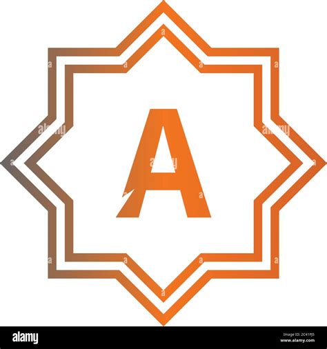 Square A Logo Letters Design Concept In Black And Orange Color