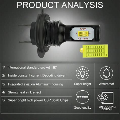 For Lincoln Town Car Pc K Led Headlight Bulb High Low