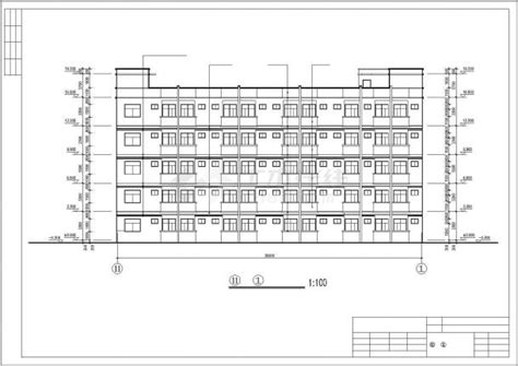 某地大型详细的五层外廊式宿舍建筑施工图宿舍楼土木在线