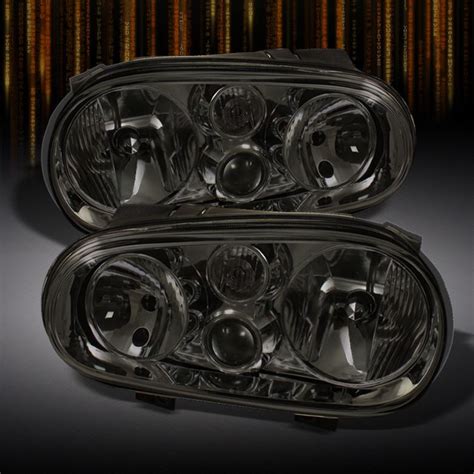 Sell Smoked 99 05 Vw Golf Mk4 Crystal Headlights Wbuilt In Fog Lights