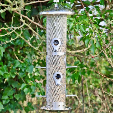 Wildlife World Futterspender für Vogelfutter Edelstahl