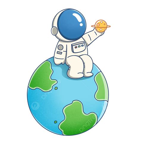 Astronauta Sentado En La Tierra Png Dibujos Astronauta Astronauta The