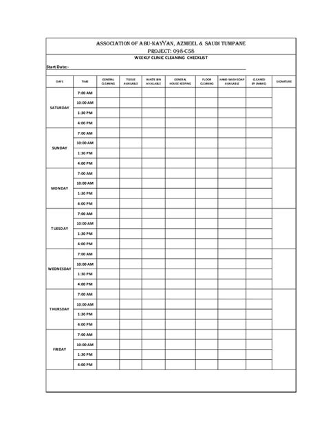 Toilet Checklist Template 2 Free Templates In Pdf Word Excel Images