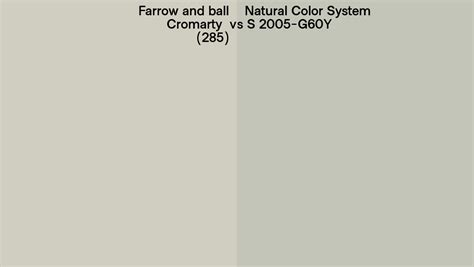 Farrow And Ball Cromarty 285 Vs Natural Color System S 2005 G60y Side By Side Comparison