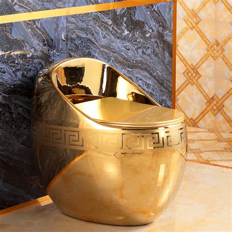 Premium Plain Gold Toilet - Royal Toiletry Global