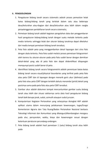 Juknis Pengukuran Bidang Tanah Sistematik Lengkap Pdf