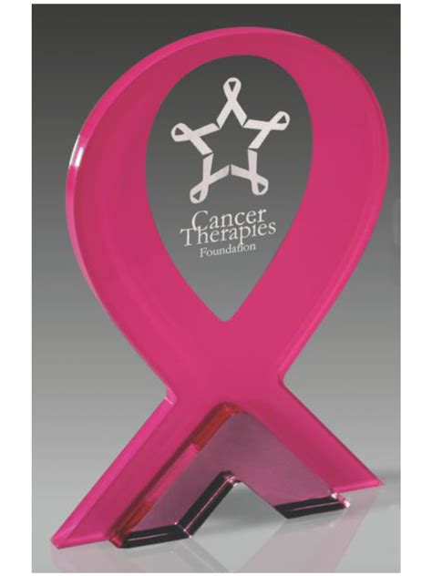 Breast Cancer Awareness Award- Ampros- FREE Engraving and Set-up.