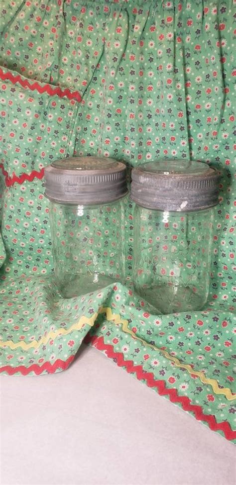 Improved Gem Pint Canning Jars W Zinc And Glass Lids Canada Etsy