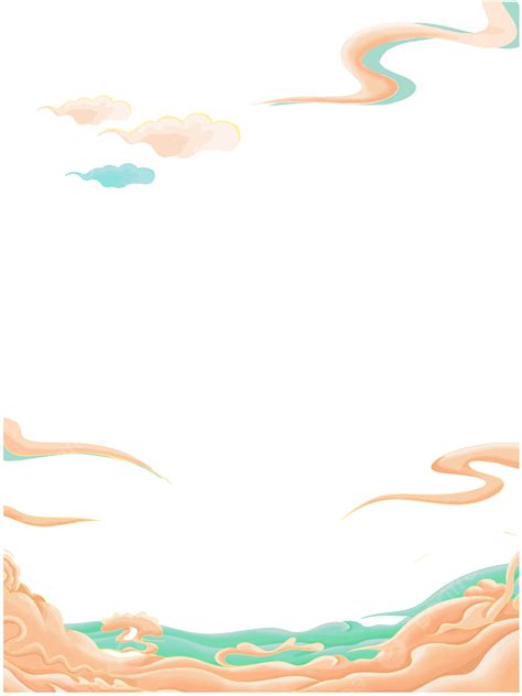 Hand Drawn Cloud Vector Hd Png Images Hand Painted National Tide Two