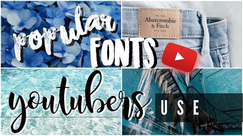 Popular Fonts Youtubers Use Font Pack Youtube