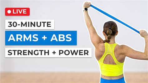 Live 30 Minute Arms And Abs Strength And Power YouTube