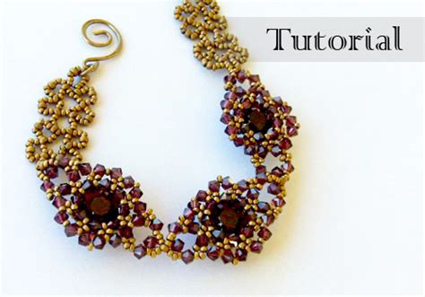 Beaded Bezel Chaton Bracelet Tutorial Video Jewelry Tutorial