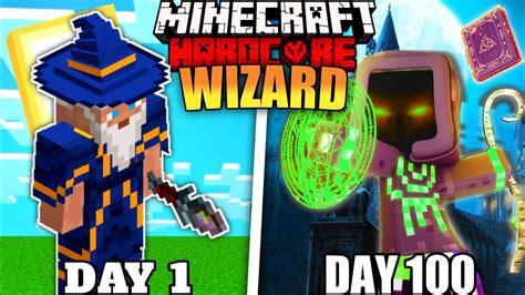 I Survived Days As Wizard In Minecraft Hardcore Hindi Youtube