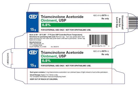 Triamcinolone Ointment - FDA prescribing information, side effects and uses