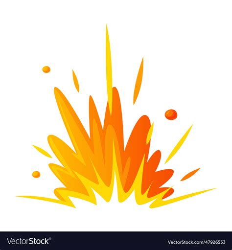 Bomb explosion bright orange spark Royalty Free Vector Image 