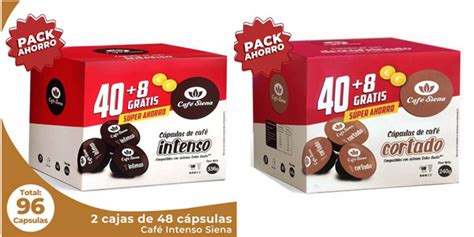 Chollo Pack x96 Cápsulas Café Siena para Dolce Gusto por sólo 9 38 y